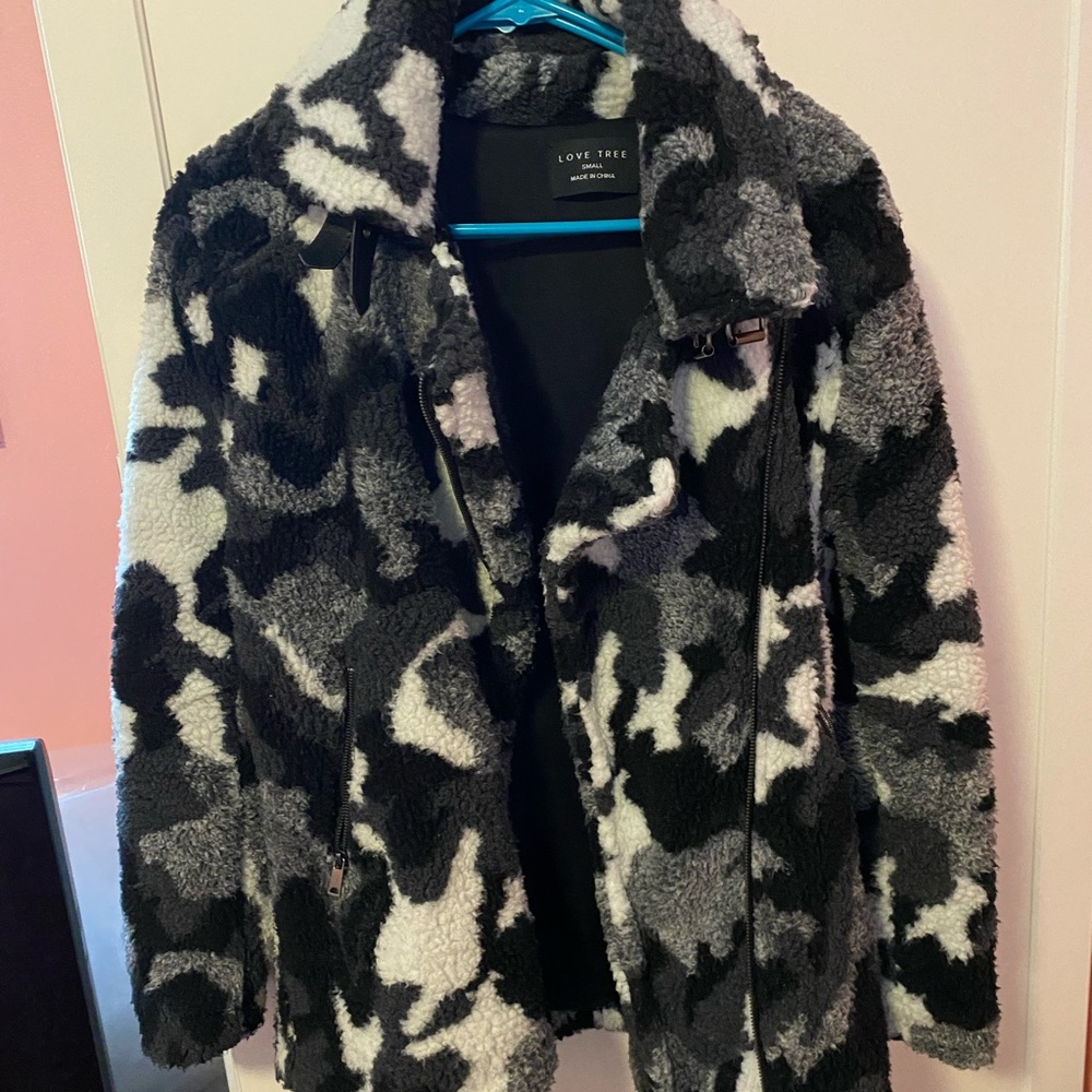 Camo moto coat